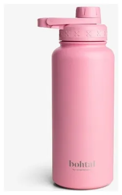 Картофель для воды металлический с вакуумной изоляцией Bohtal Insulated Sports Bottle 960 ml/32 oz Pink