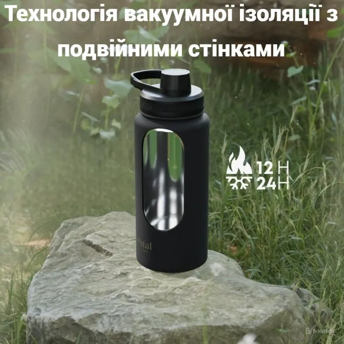 Картофель для воды металлический с вакуумной изоляцией Bohtal Insulated Sports Bottle 960 ml/32 oz Pink