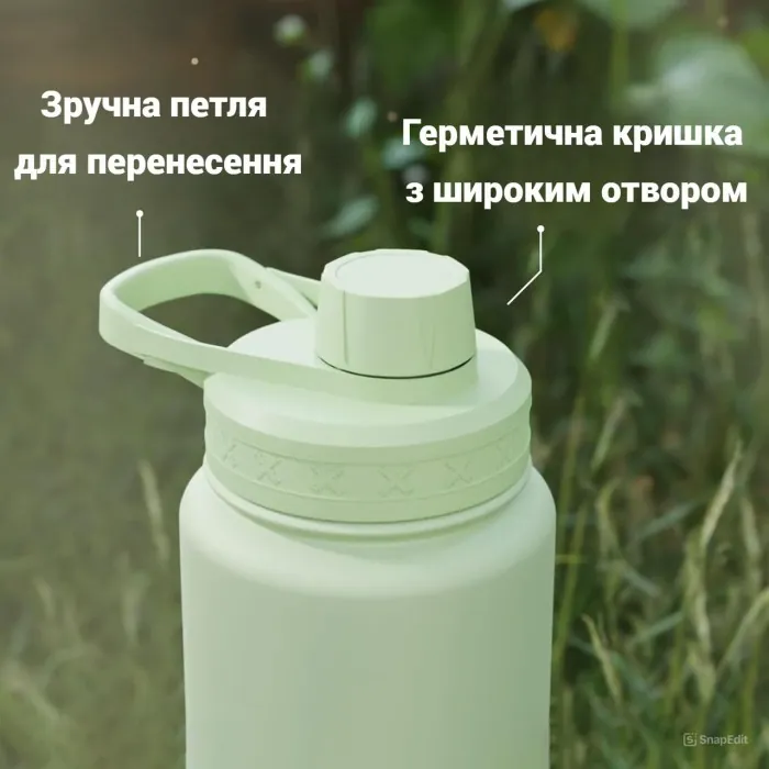 Картофель для воды металлический с вакуумной изоляцией Bohtal Insulated Sports Bottle 960 ml/32 oz Pink