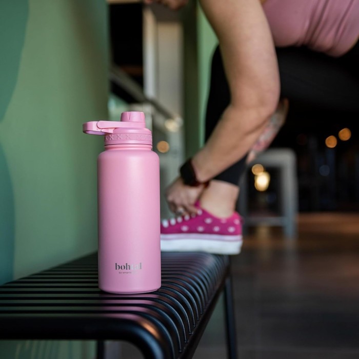 Картофель для воды металлический с вакуумной изоляцией Bohtal Insulated Sports Bottle 960 ml/32 oz Pink