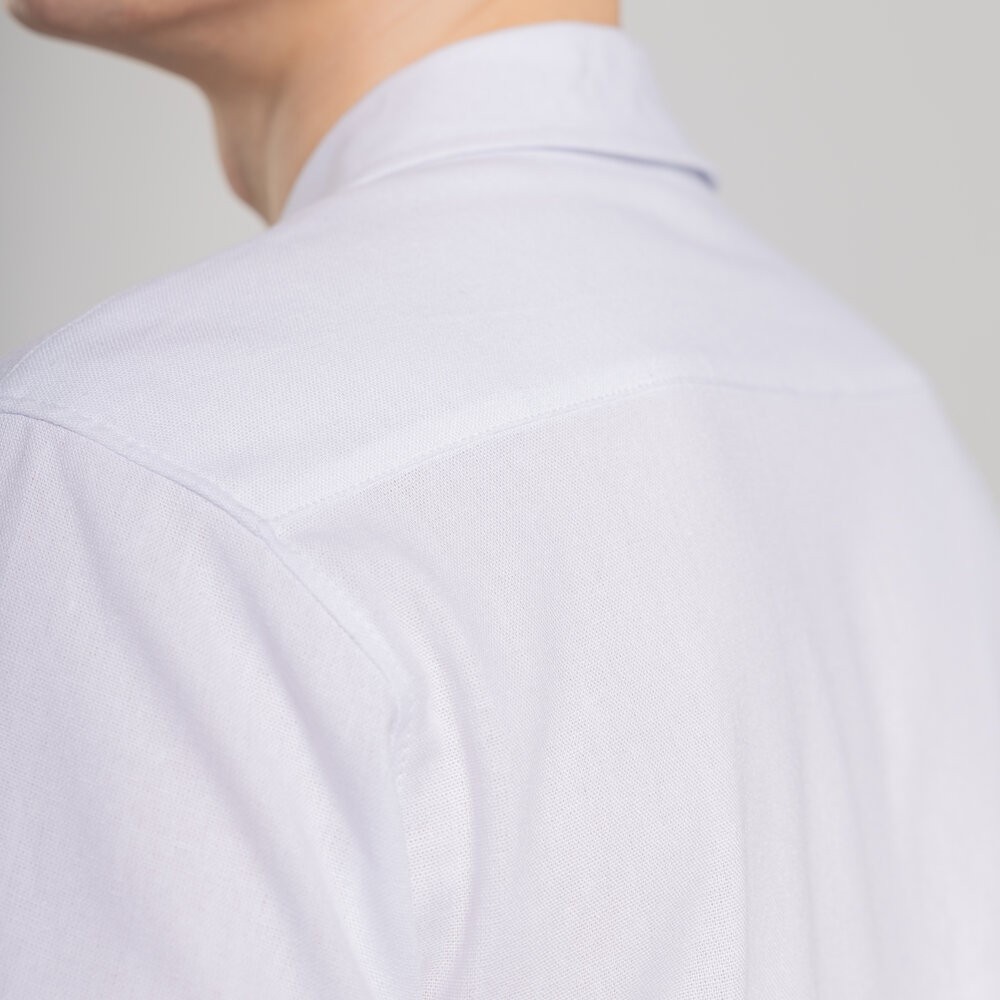 Чоловіча сорочка з коротким рукавом біла Pobedov Marsel