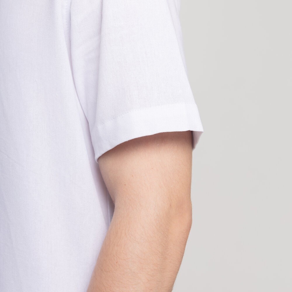 Чоловіча сорочка з коротким рукавом біла Pobedov Marsel