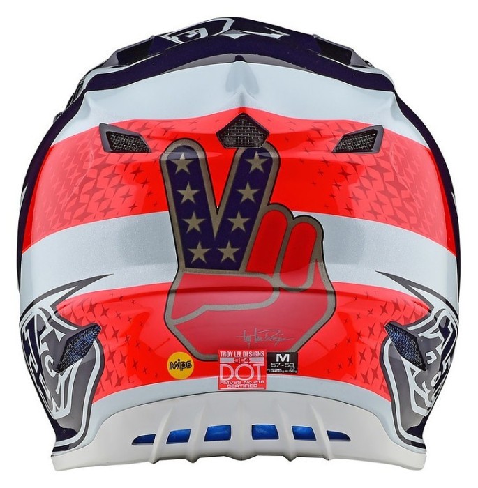 МотоШолом TLD SE4 POLYACRYLITE [FREEDOM RED / WHITE] L
