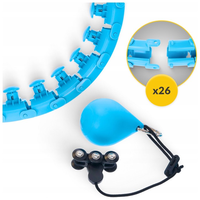 Обруч (хулахуп) масажний 4FIZJO з обтяженням Sky Blue (P-5907739316837)