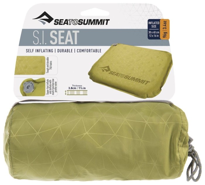 Самонадувная сидушка Sea To Summit Self Inflating Delta V Seat Olive, 40 см х 30 см х 4 см