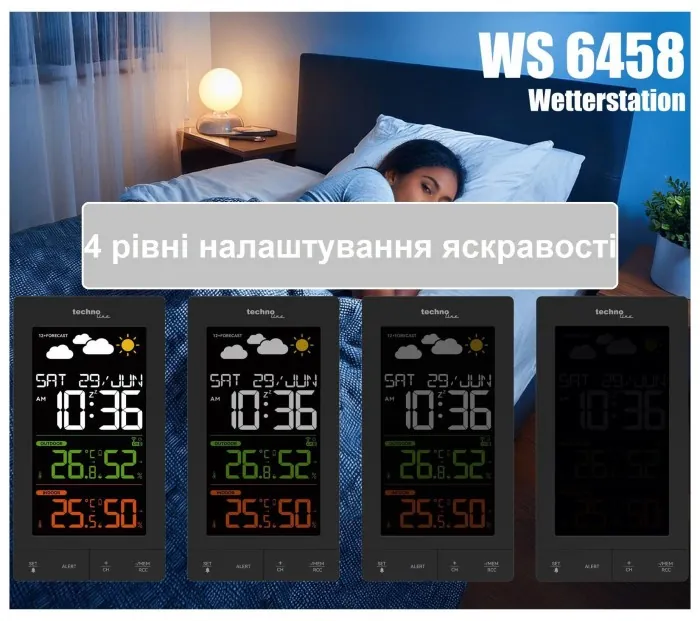 Метеостанция Technoline WS6458 Black (WS6458)