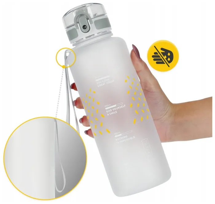 Бутылка для воды спортивная 4FIZJO 1000 мл Grey (P-5905973404273)