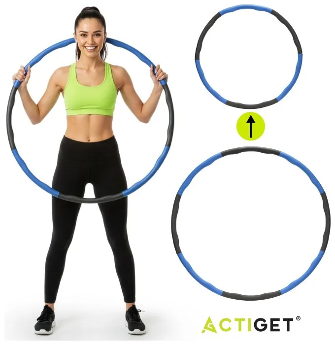 Обруч для талії Actiget (хулахуп) м'який, складний 88 см 1 кг ACT0133 Grey/Blue