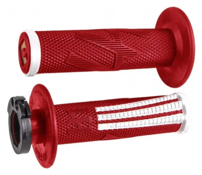 Мото гріпси ODI EMIG PRO MX V2 Lock-On Grip RED/White