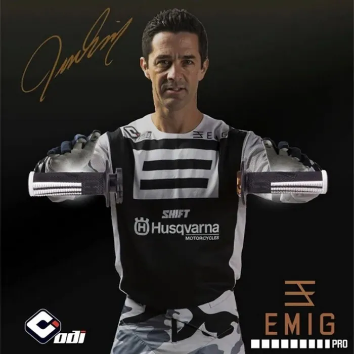 Мото гріпси ODI EMIG PRO MX V2 Lock-On Grip RED/White