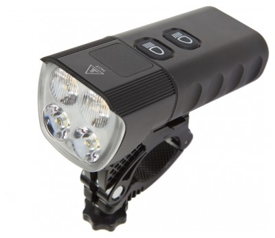 Ліхтар передній BC-FL1486 4 світлодіода XPG 1600лм живлення 2х18650 6400mAh Al + Pl