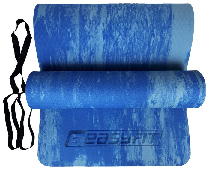 Коврик для йоги и фитнеса EasyFit s-EVA Mat 8 мм Синий