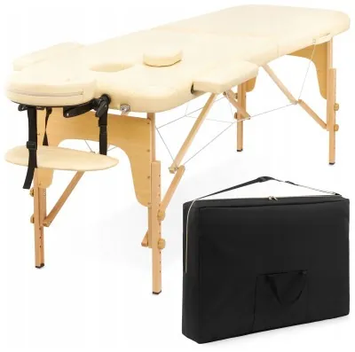 Массажный стол складной 4FIZJO Massage Table Wood W60 Beige (P-5907739318350)
