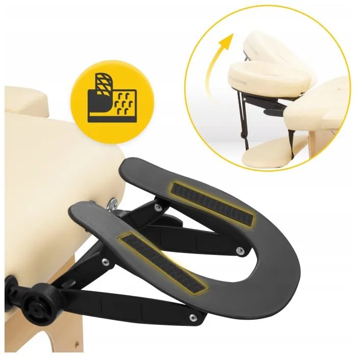 Массажный стол складной 4FIZJO Massage Table Wood W60 Beige (P-5907739318350)