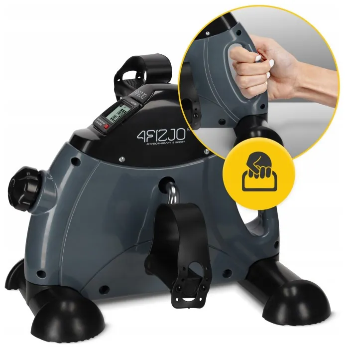 Міні велотренажер 4FIZJO Active 2 в 1 для рук та ніг Grey/Black (P-5905973401708)