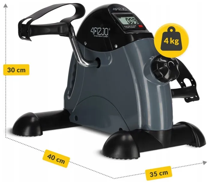 Міні велотренажер 4FIZJO Active 2 в 1 для рук та ніг Grey/Black (P-5905973401708)