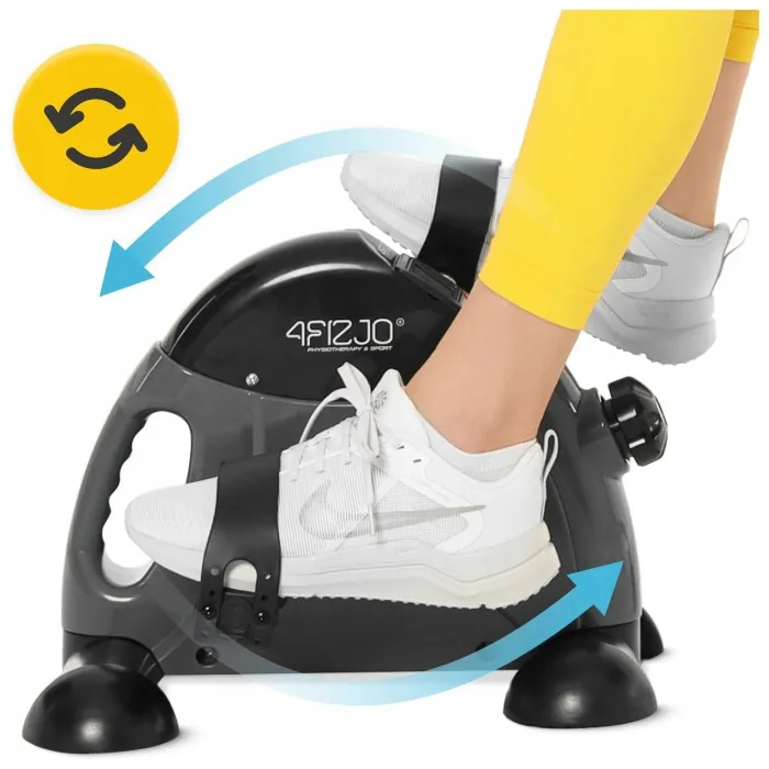 Міні велотренажер 4FIZJO Active 2 в 1 для рук та ніг Grey/Black (P-5905973401708)