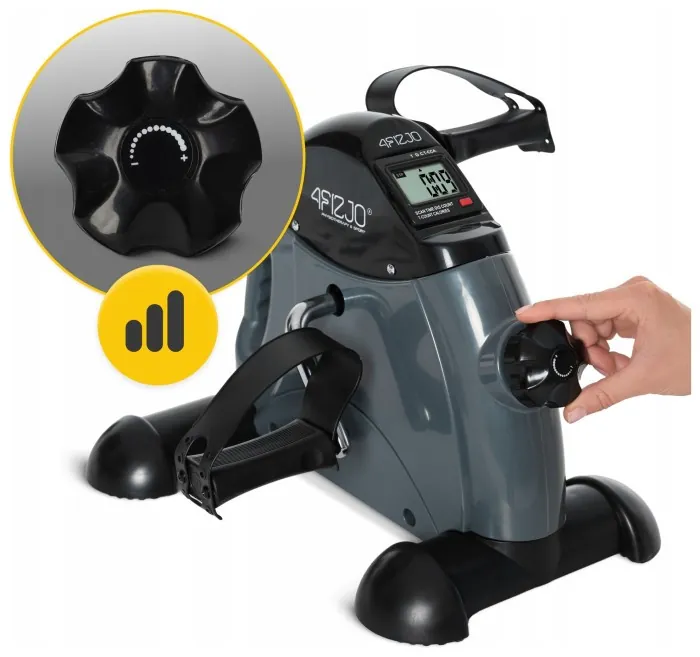 Міні велотренажер 4FIZJO Active 2 в 1 для рук та ніг Grey/Black (P-5905973401708)
