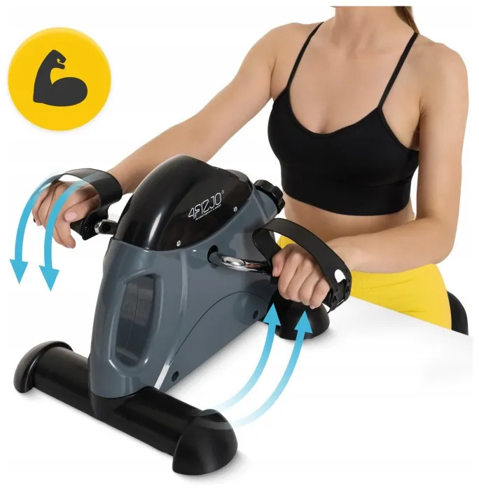 Міні велотренажер 4FIZJO Active 2 в 1 для рук та ніг Grey/Black (P-5905973401708)