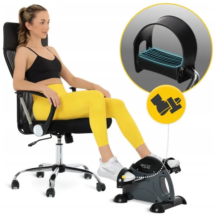 Міні велотренажер 4FIZJO Active 2 в 1 для рук та ніг Grey/Black (P-5905973401708)