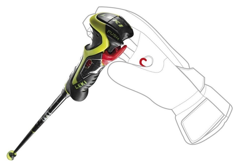 Палки для горных лыж Leki CARBON 14 3D 115см Blue metallic/neon yellow/white (65067902-WRH)