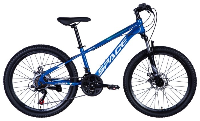 Велосипед ST 24" SPACE SATURN DD FR рама-13" сине-бирюзовый 2024