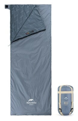 Спальник сверхлегкий Naturehike Ultralight LW180 NH21MSD09 правый, (15°C), p-p M, серо-синий