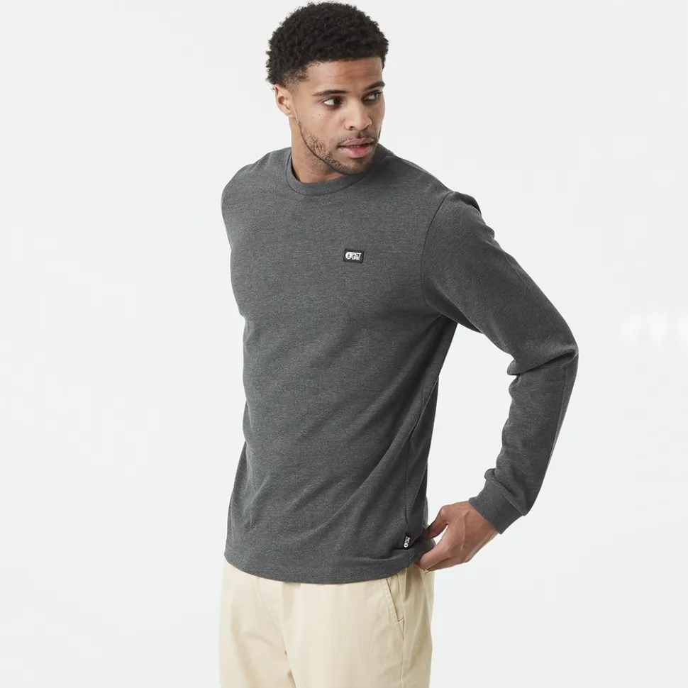 Picture Organic реглан Sican LS dark grey melange L (M)