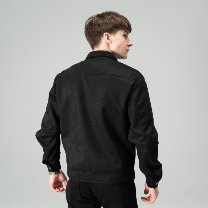 Куртка жіноча Slavni класична пряма чорна, Куртка Slavni Bluff замшева чорна, укр, укр