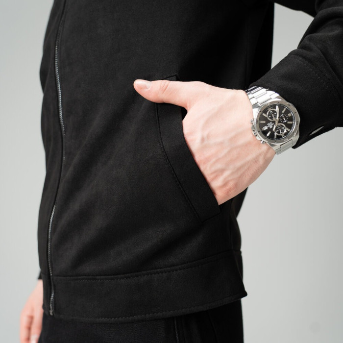 Куртка жіноча Slavni класична пряма чорна, Куртка Slavni Bluff замшева чорна, укр, укр