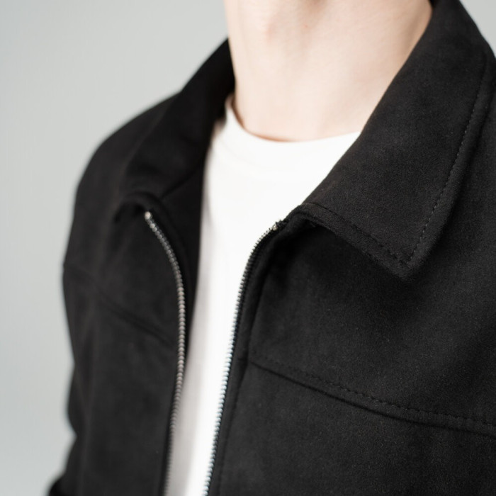 Куртка жіноча Slavni класична пряма чорна, Куртка Slavni Bluff замшева чорна, укр, укр