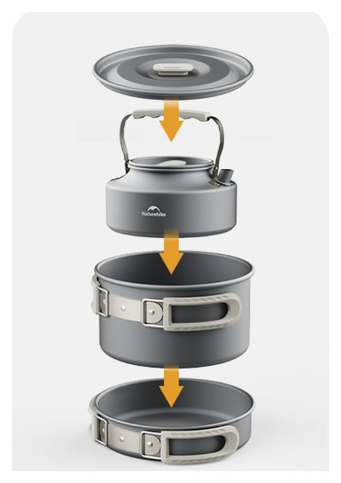 Чайник Naturehike CNK2450CF010 0.8 л, алюміній