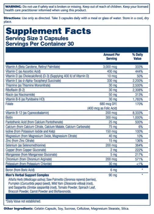 Men's Golden Multi-Vitamin - 90 caps