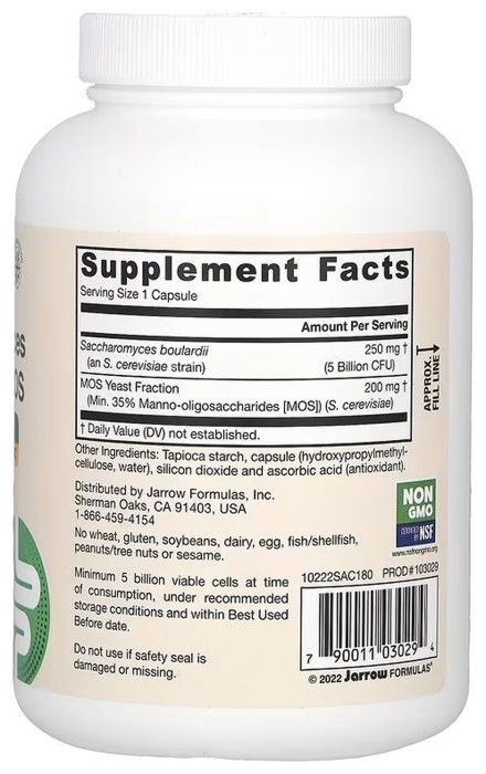 Saccharomyces Boulardii + MOS - 180 vcaps