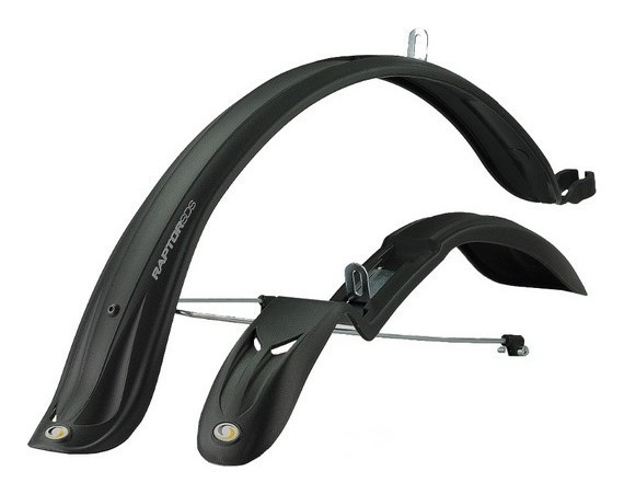 Комплект крыльев 24"-28" SIMPLA Raptor SDS+stay, с металлическими дугами, черные