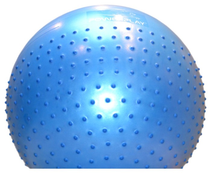 М'яч для фітнесу (фітбол) напівмассажний PowerPlay 4003 Ø65 cm Gymball Синій + помпа