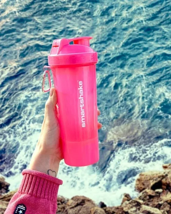 Шейкер спортивний SmartShake Slim 500ml Neon Pink