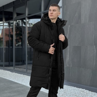 Мужская зимняя куртка черная Pobedov Legas