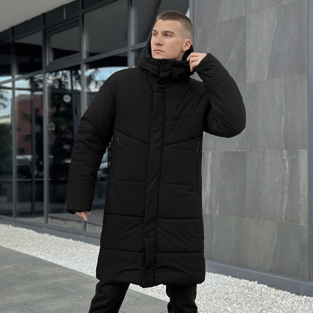 Мужская зимняя куртка черная Pobedov Legas