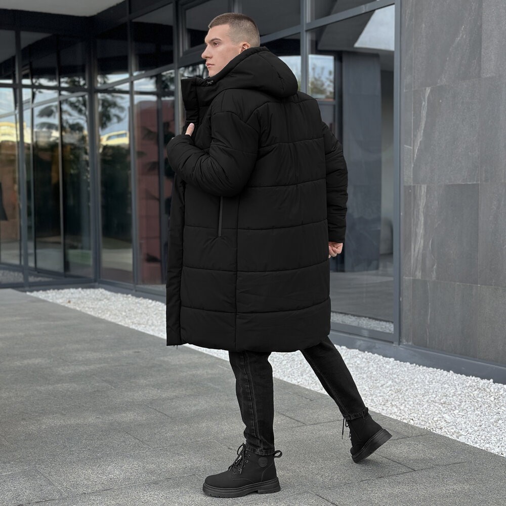 Мужская зимняя куртка черная Pobedov Legas