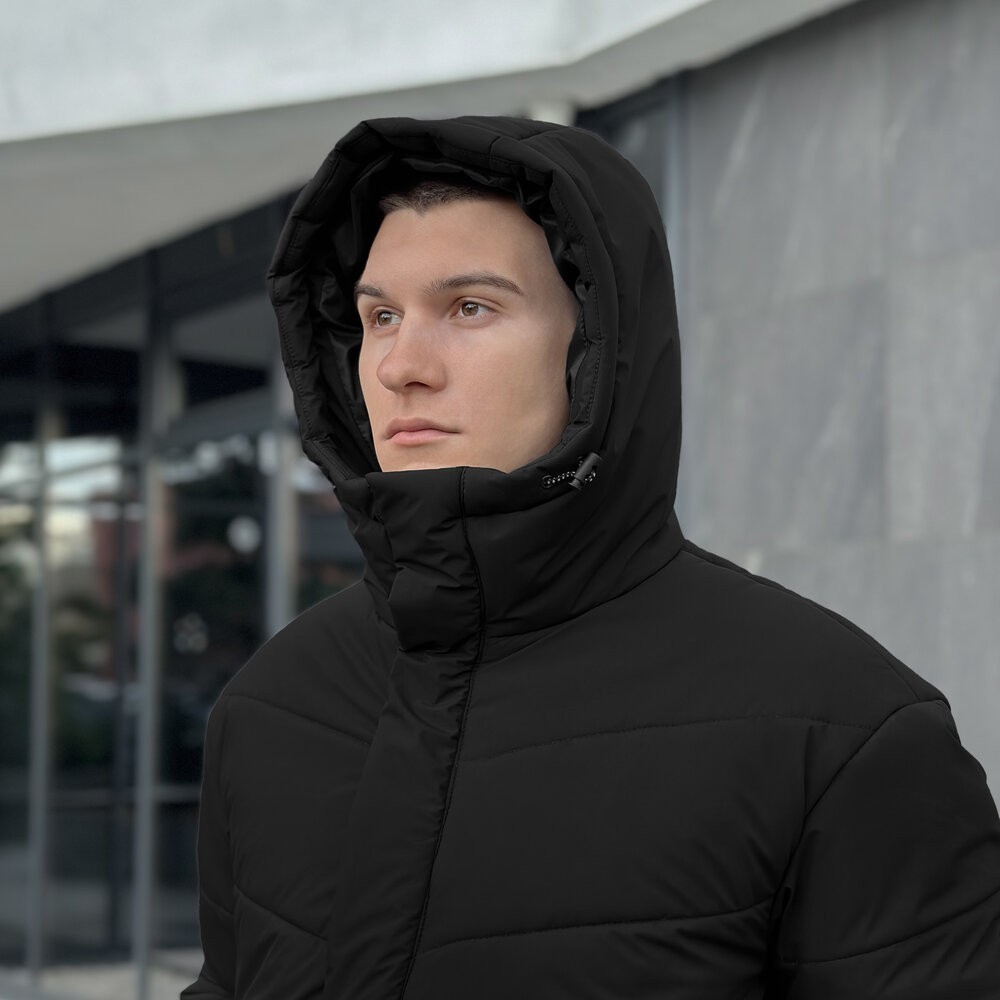 Мужская зимняя куртка черная Pobedov Legas