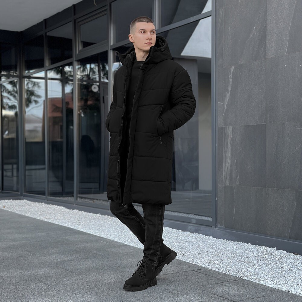 Мужская зимняя куртка черная Pobedov Legas