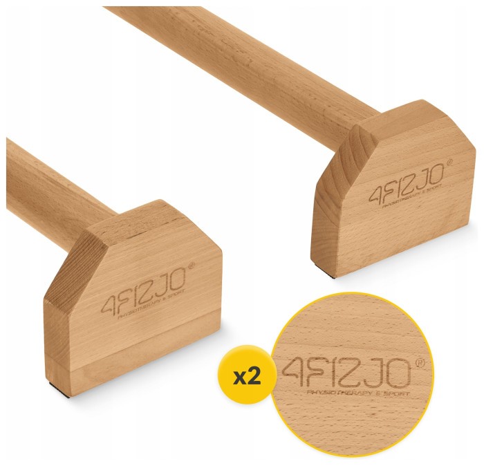 Упоры для отжиманий (паралетсы) 4FIZJO 50 см деревянные, удлиненные (P-5905973400367)