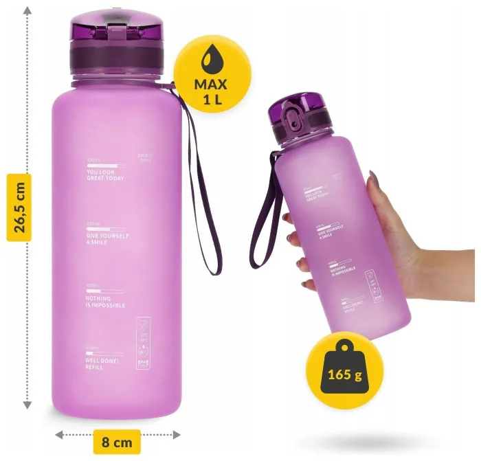 Бутылка для воды спортивная 4FIZJO 1000 мл Pink (P-5905973403764)
