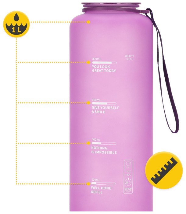 Бутылка для воды спортивная 4FIZJO 1000 мл Pink (P-5905973403764)