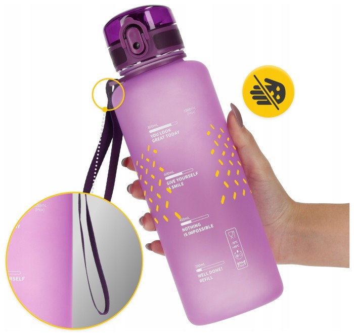Бутылка для воды спортивная 4FIZJO 1000 мл Pink (P-5905973403764)