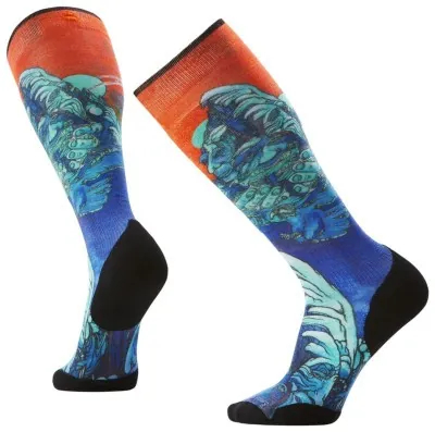 Шкарпетки чоловічі Smartwool Ski Targeted Cushion Winter Haze Print OTC, Deep Navy, L