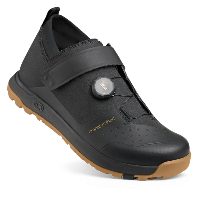 Велообувь CrankBrothers SHOES MALLET TRAIL BOA BLACK/GOLD - GUM OUTSOLE 9.5