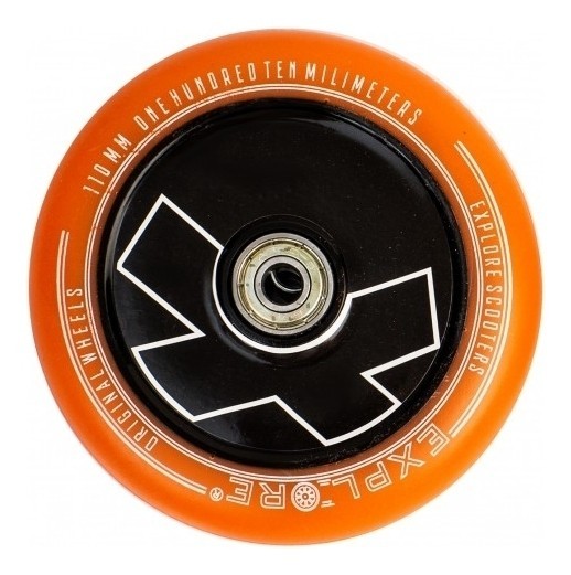Колесо для трюкового самоката Explore 110 литой пластик abec -9 Оранжевый