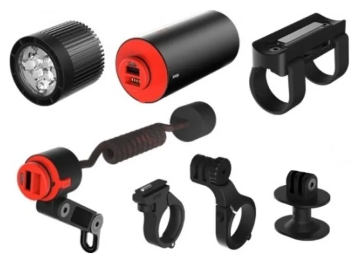Комплект фара + набір кріплень Knog PWR Mountain Kit 2000 Lumens POWERBANK